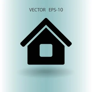 Flat icon of home. vector illustration Stock Illustration