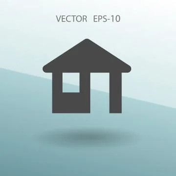 Flat icon of home. vector illustration Stock Illustration