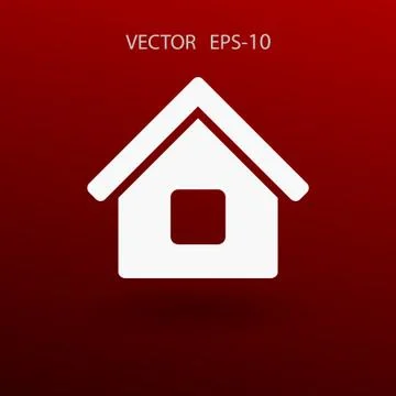 Flat icon of home. vector illustration Stock Illustration