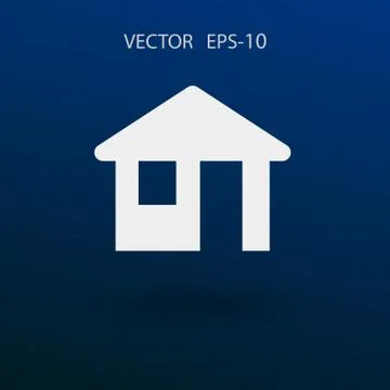 Flat icon of home. vector illustration Stock Illustration