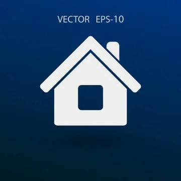 Flat icon of home. vector illustration Stock Illustration