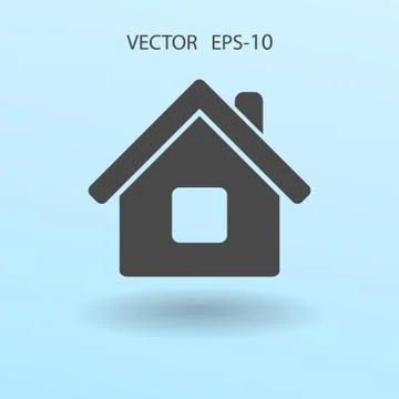 Flat icon of home. vector illustration Stock Illustration
