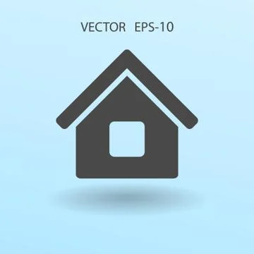 Flat icon of home. vector illustration Stock Illustration