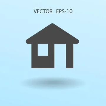 Flat icon of home. vector illustration 스톡 일러스트