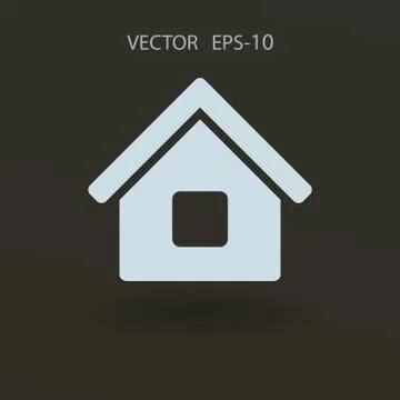 Flat icon of home. vector illustration Stock Illustration