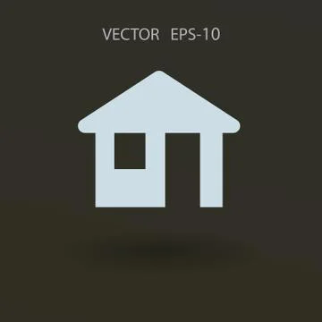 Flat icon of home. vector illustration Stock Illustration