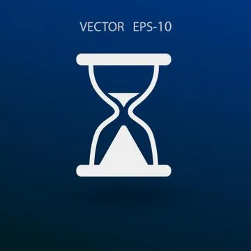 Flat icon of hourglass. vector illustration Stock Illustration