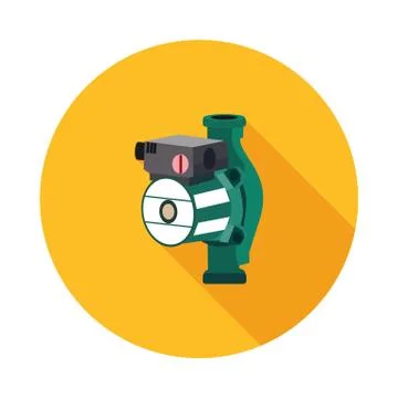 Flat icon hydraulic pump Stock Illustration