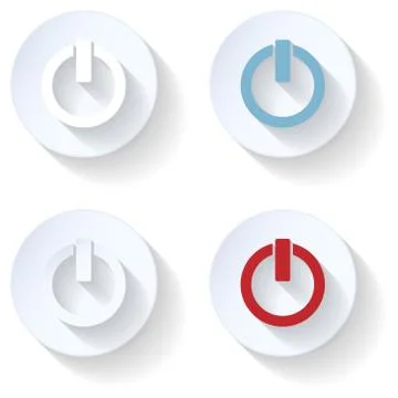 Off flat icon Illustrazione stock