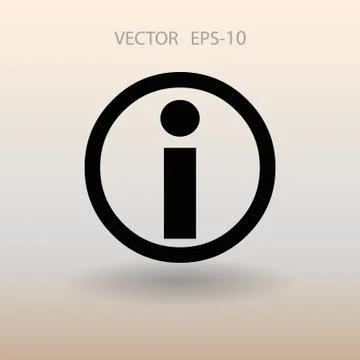 Flat icon of info. vector illustration Stock Illustration
