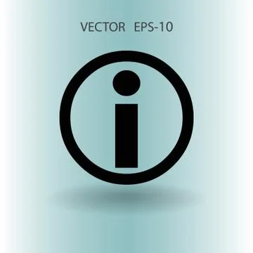 Flat icon of info. vector illustration Stock Illustration