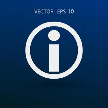 Flat icon of info. vector illustration Stock Illustration