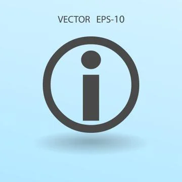 Flat icon of info. vector illustration Stock Illustration