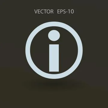Flat icon of info. vector illustration Stock Illustration