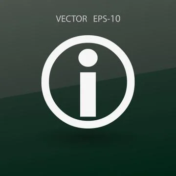 Flat icon of info. vector illustration Stock Illustration