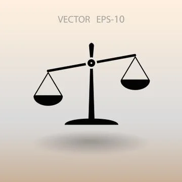 Flat  icon of Justice. vector illustration Stock Illustration