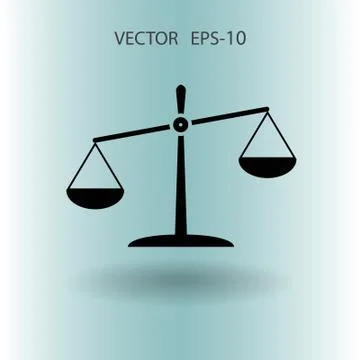 Flat  icon of Justice. vector illustration Stock Illustration