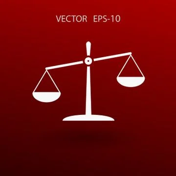 Flat  icon of Justice. vector illustration Stock Illustration