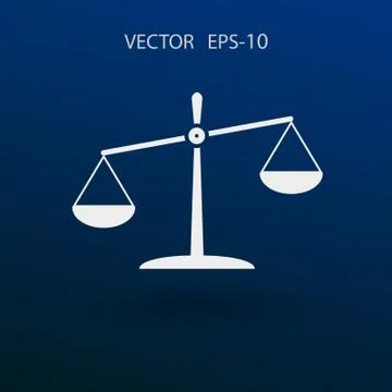Flat  icon of Justice. vector illustration Stock Illustration