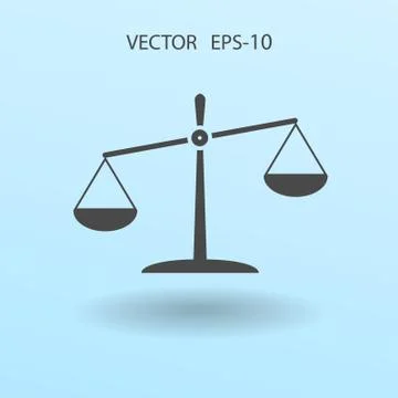 Flat  icon of Justice. vector illustration Stock Illustration