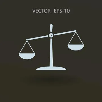 Flat  icon of Justice. vector illustration Ilustração Stock