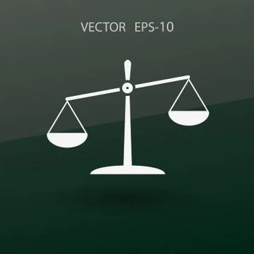 Flat  icon of Justice. vector illustration Stock Illustration