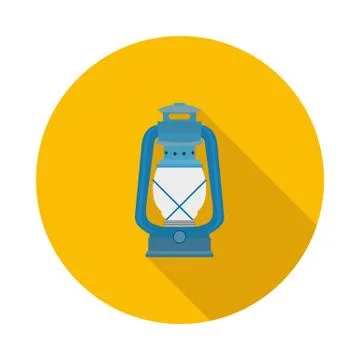 Flat icon kerosene lamp Stock Illustration
