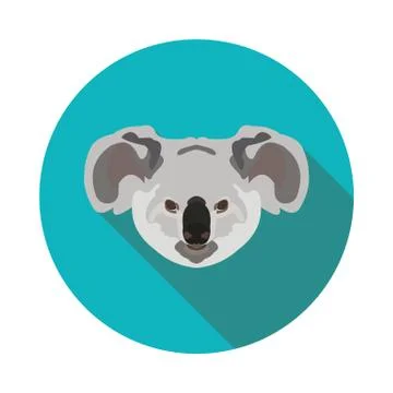 Flat icon Koala Stock Illustration
