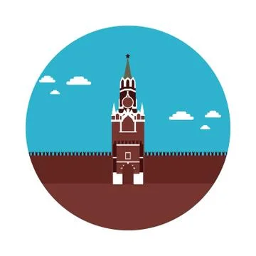Flat icon Kremlin Stock Illustration