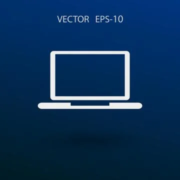 Flat icon of laptop. vector illustration Stock Illustration