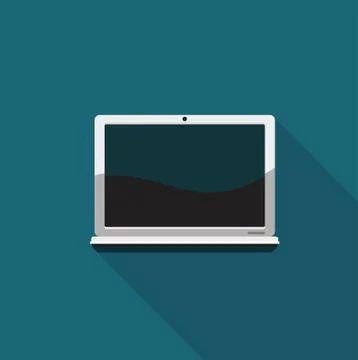 Flat icon laptop. Vector illustration Stock Illustration