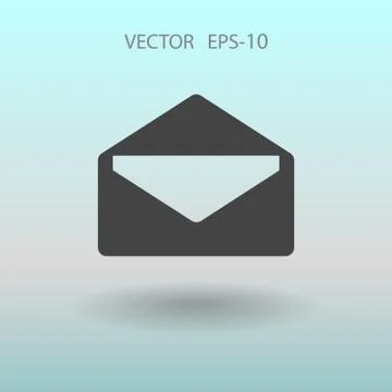 Flat icon of letter. vector illustration Stock Illustration