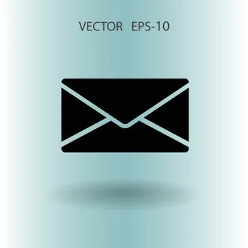 Flat icon of letter. vector illustration Stock Illustration