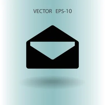 Flat icon of letter. vector illustration Stock Illustration