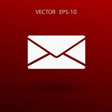 Flat icon of letter. vector illustration Stock Illustration