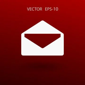 Flat icon of letter. vector illustration Stock Illustration