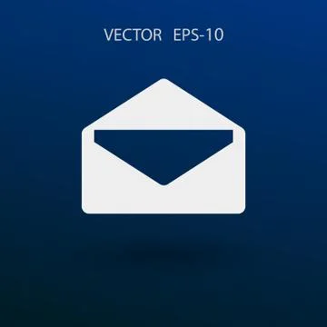 Flat icon of letter. vector illustration Stock Illustration