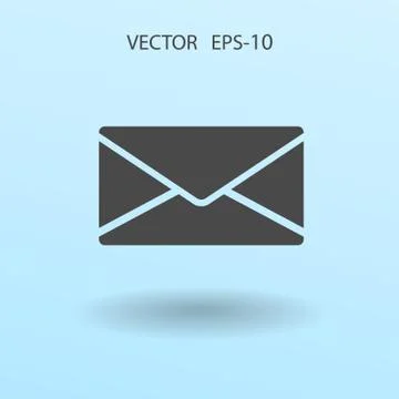 Flat icon of letter. vector illustration Stock Illustration