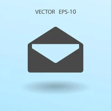 Flat icon of letter. vector illustration Stock Illustration