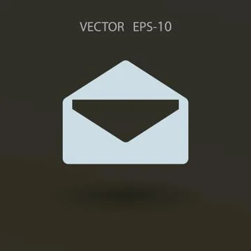 Flat icon of letter. vector illustration Stock Illustration