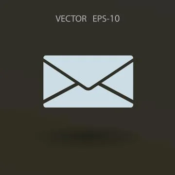 Flat icon of letter. vector illustration Stock Illustration