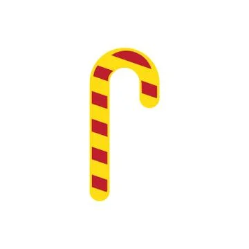Flat icon with long shadow Christmas candy Stock Illustration