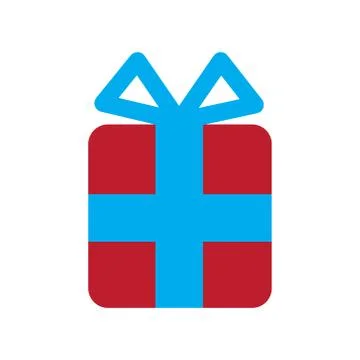 Flat icon with long shadow Christmas gift Stock Illustration