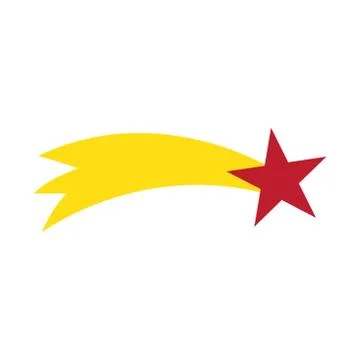 Flat icon with long shadow Christmas star Stock Illustration