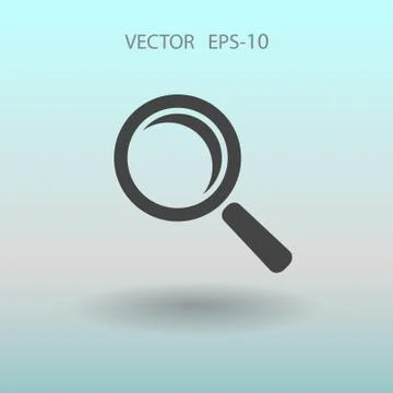 Flat icon of loupe. vector illustration Stock Illustration
