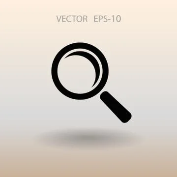 Flat icon of loupe. vector illustration Stock Illustration