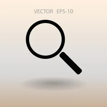 Flat icon of loupe. vector illustration Stock Illustration