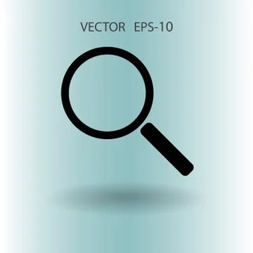 Flat icon of loupe. vector illustration Stock Illustration