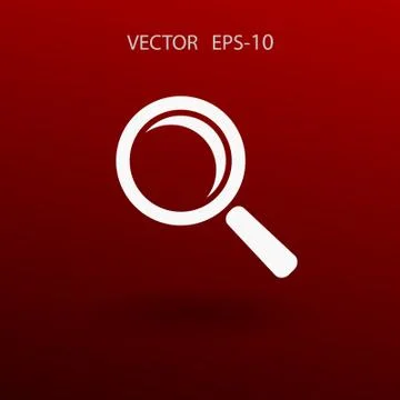 Flat icon of loupe. vector illustration Stock Illustration