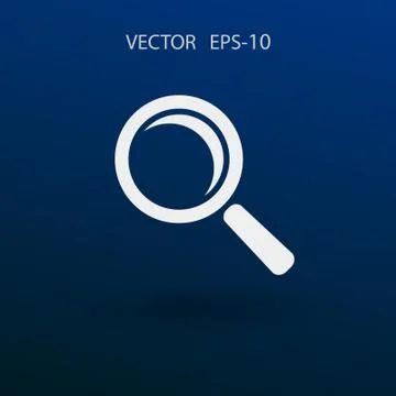 Flat icon of loupe. vector illustration Stock Illustration